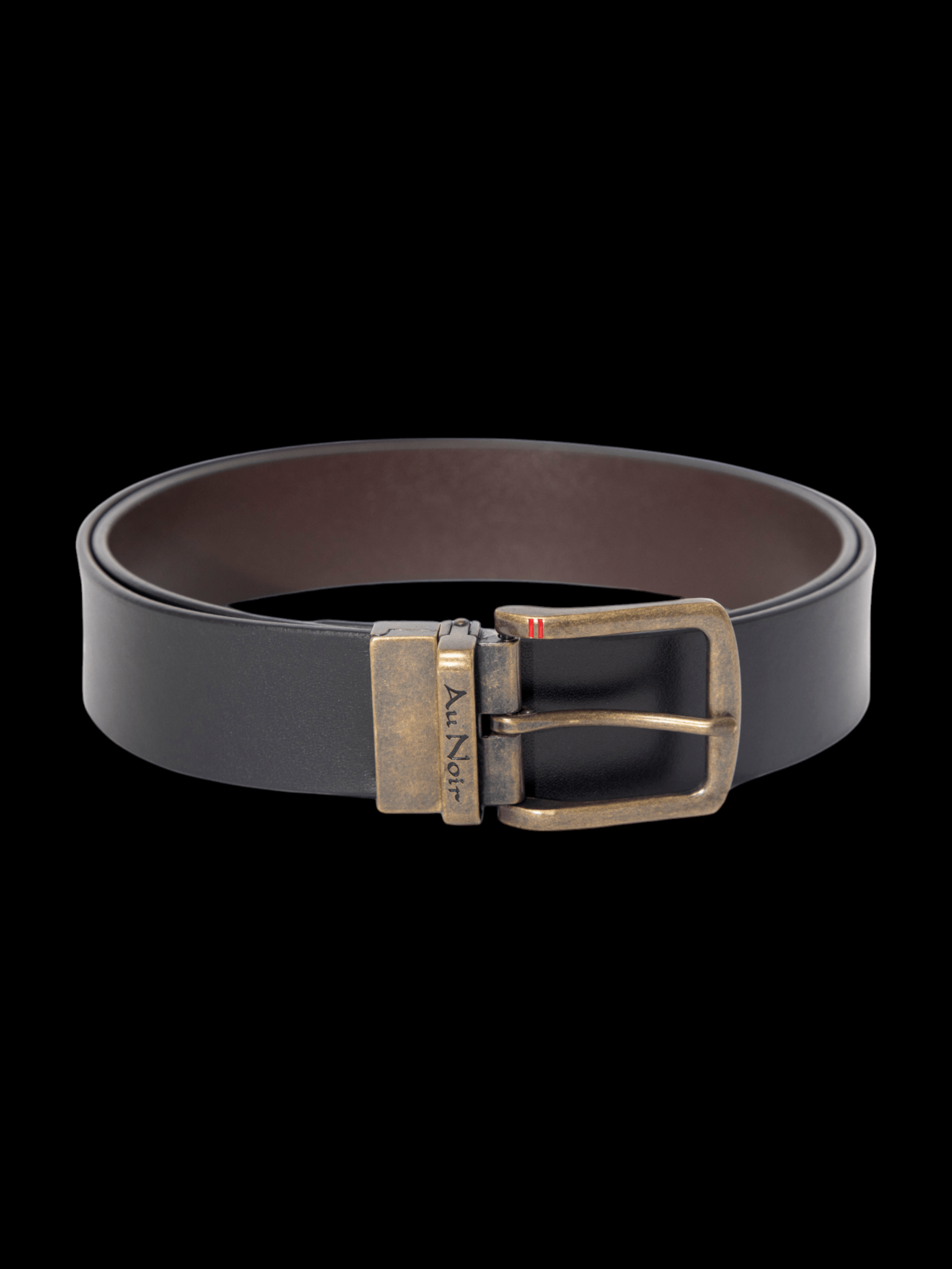 CEINTURE RÉVERSIBLE | STRAUSS BRASS, noir-brun