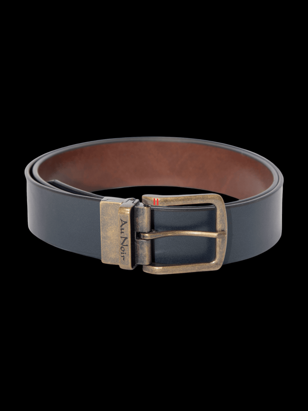 CEINTURE RÉVERSIBLE | STRAUSS BRASS, tan-navy