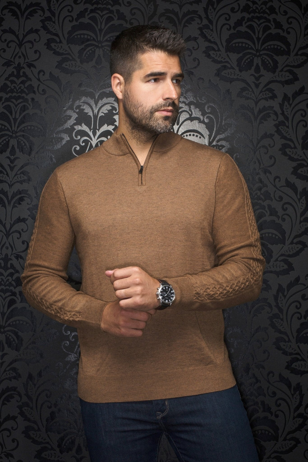 CHANDAIL EN LAINE MÉRINOS |  MESTA, camel