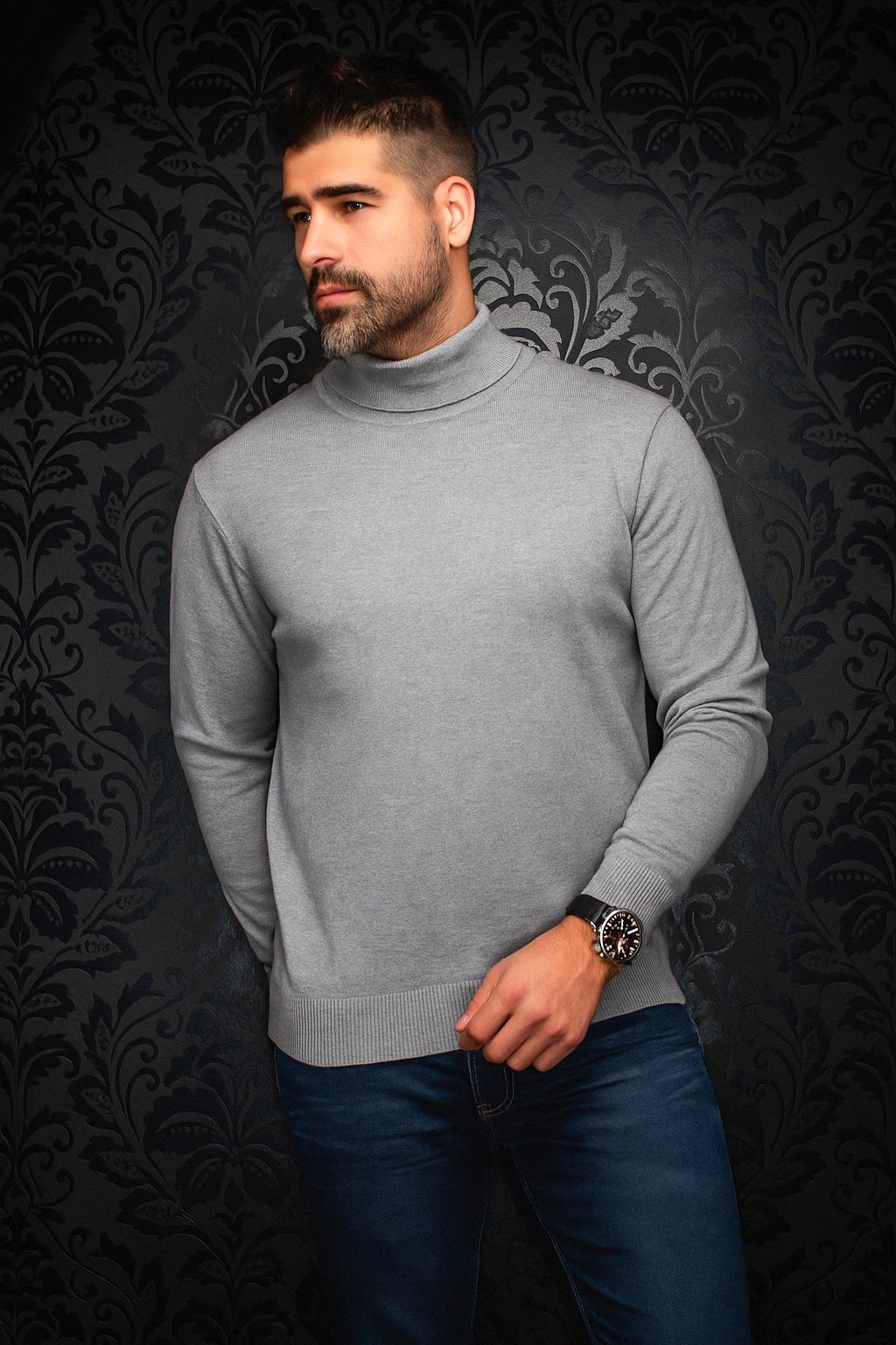CHANDAIL EN LAINE MÉRINOS | ARKANES, Light Grey