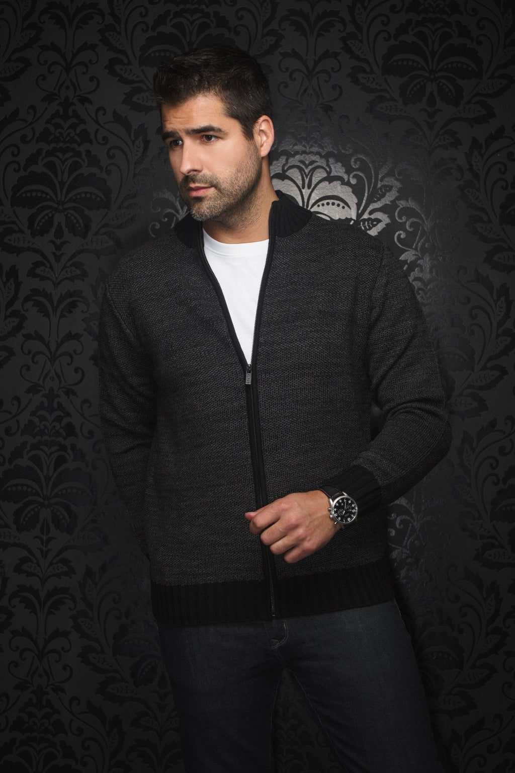 CHANDAIL EN LAINE MÉRINOS | KOSKI, black