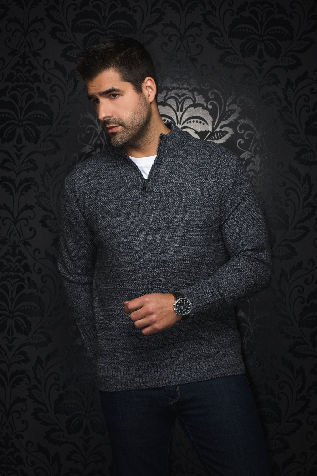 CHANDAIL EN LAINE MÉRINOS |  VOGAR, grey