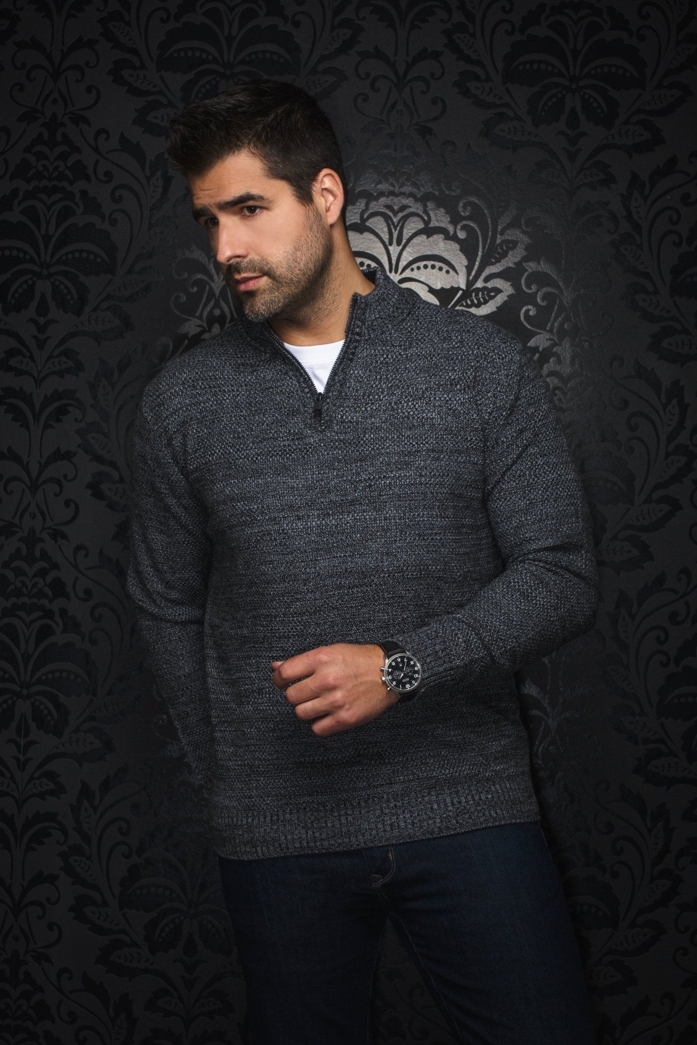 CHANDAIL EN LAINE MÉRINOS |  VOGAR, grey