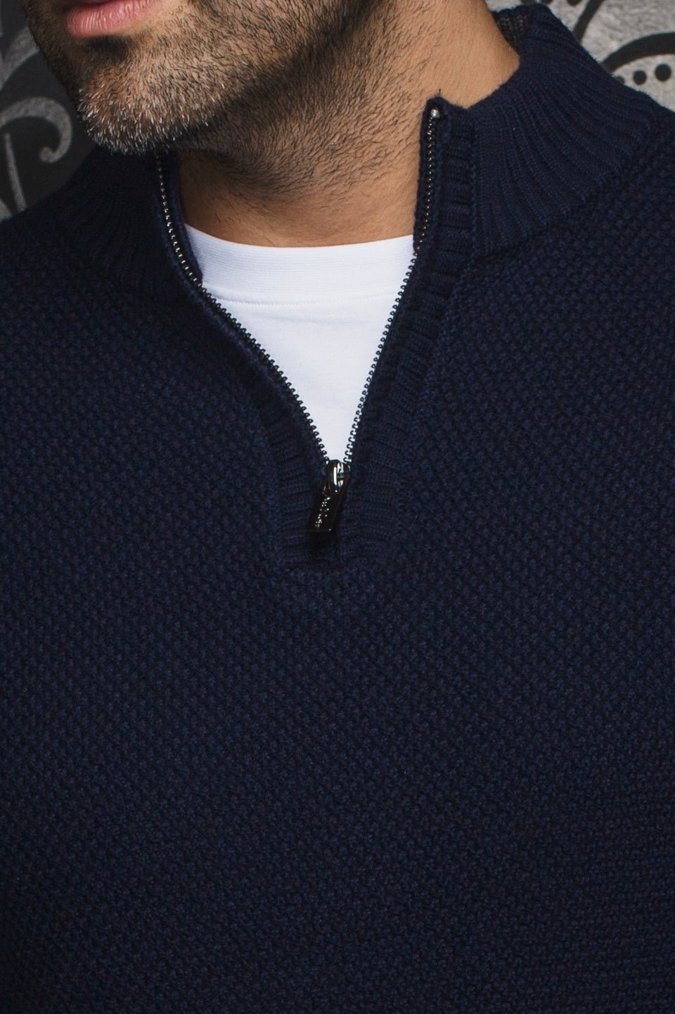 CHANDAIL EN LAINE MÉRINOS |  VOGAR, navy