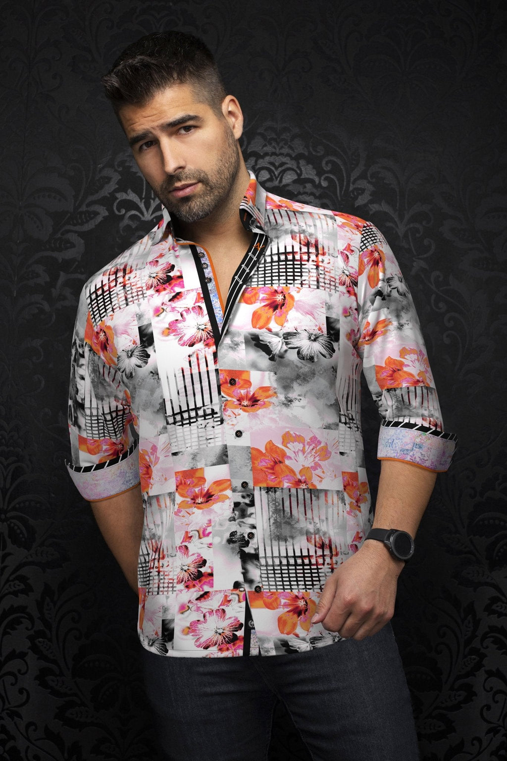 CHEMISE | BRENTANO, Orange Pink