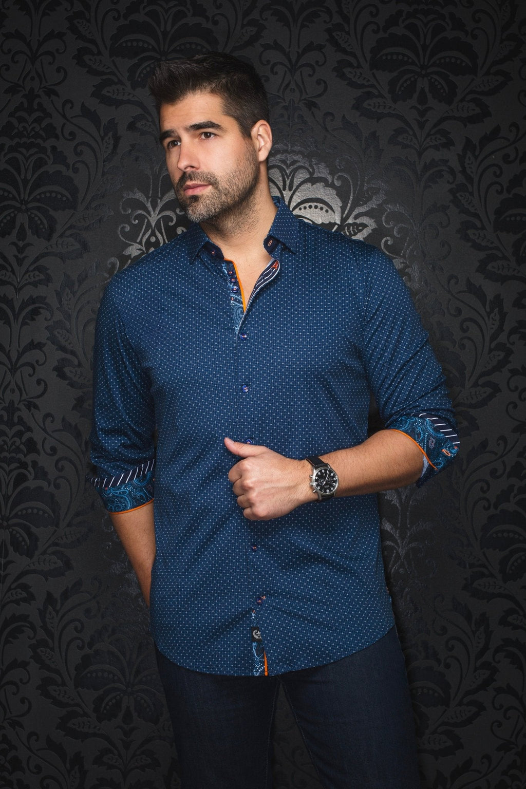 CHEMISE | CALDARA, Navy