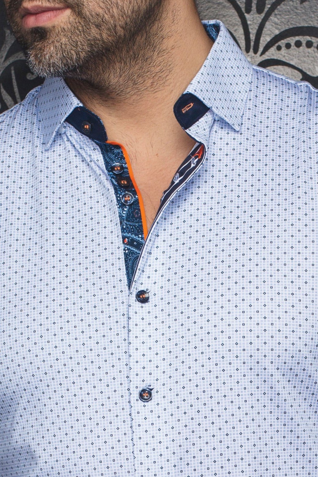 CHEMISE | CALDARA, White Blue
