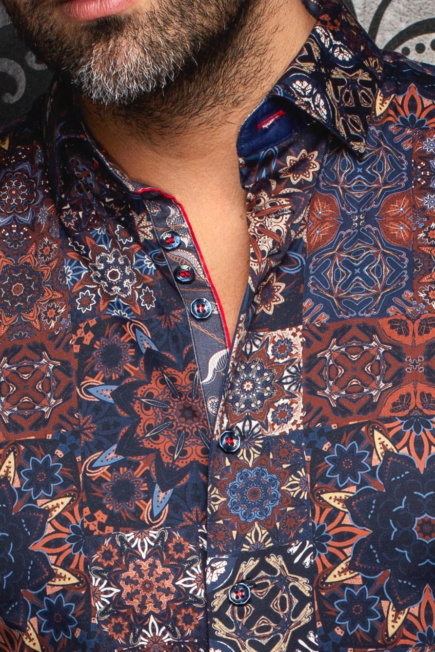 CHEMISE | CLOVIS, Navy Rust