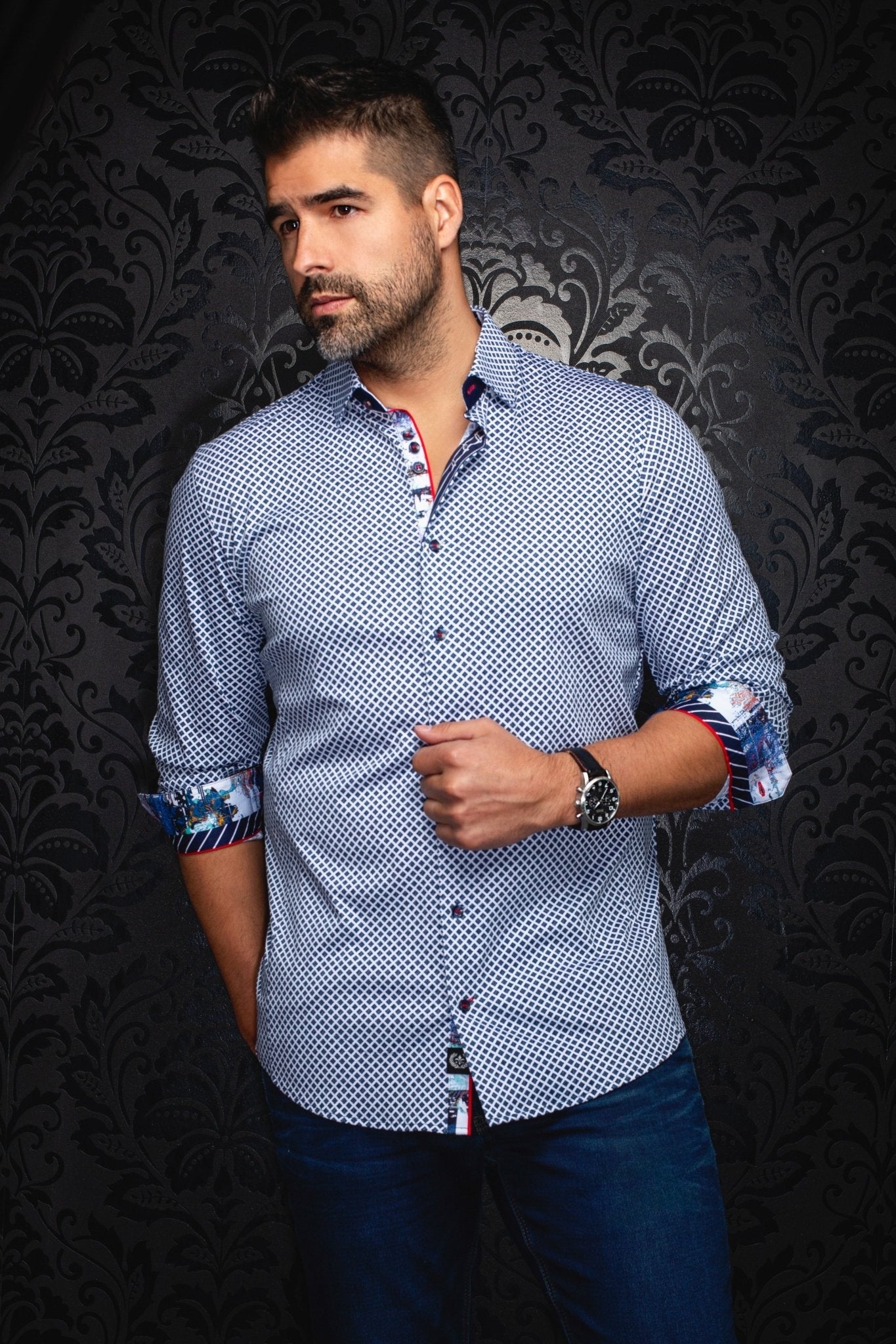 CHEMISE | FIERO, White Navy