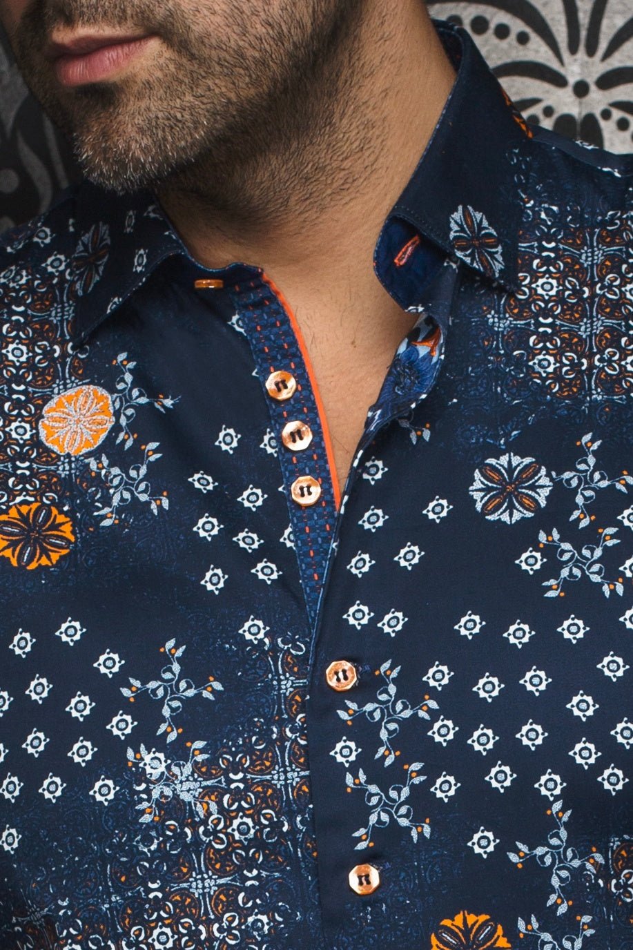 CHEMISE | FlORIANI, Navy Orange