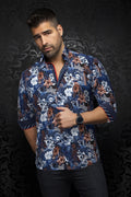 CHEMISE | GANDINI, Navy Rust