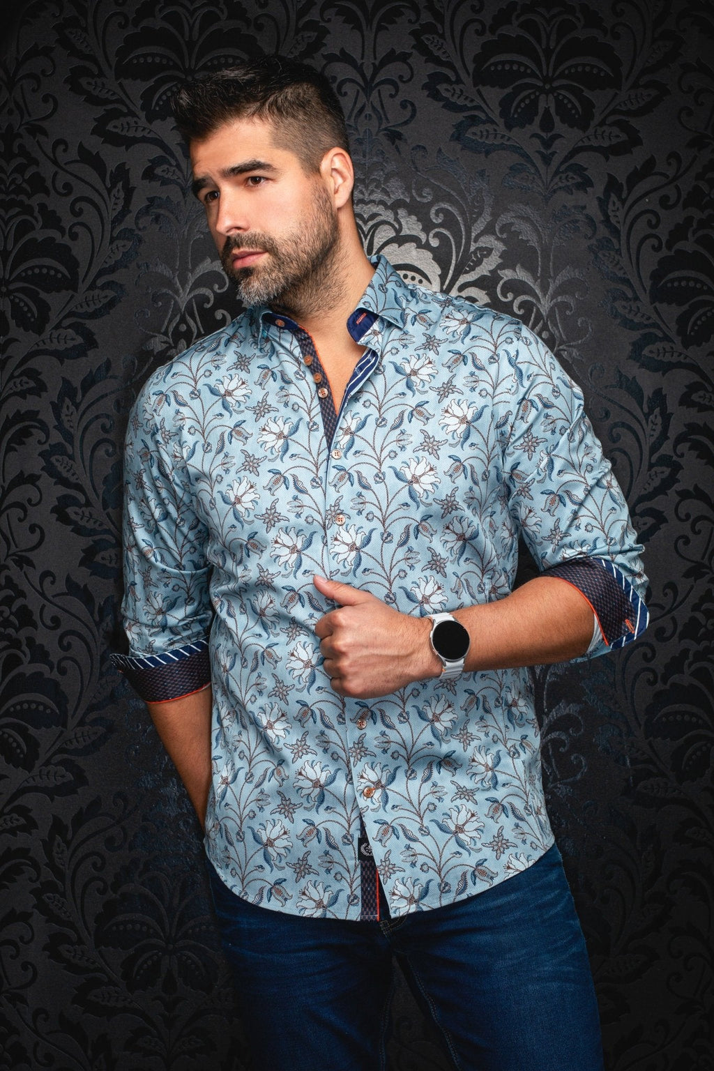 CHEMISE | HARRINGTON, Steel Blue