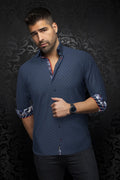 CHEMISE | LANZANI, Navy Tobacco