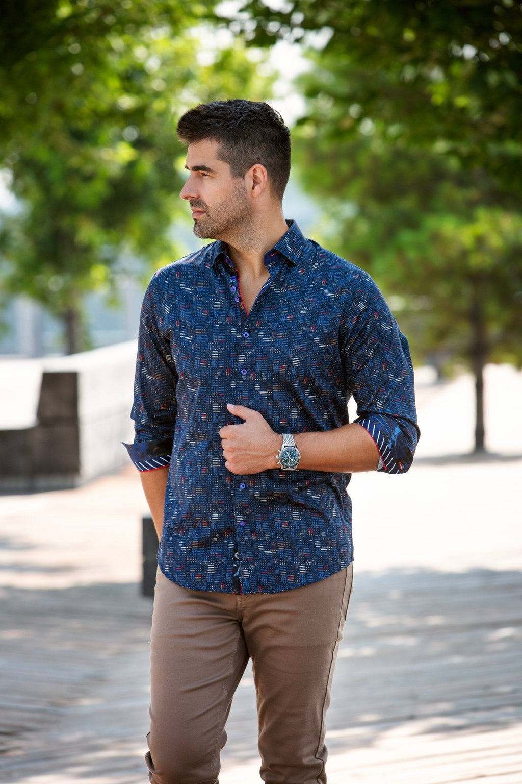 CHEMISE | METROPOLIS, Navy Red