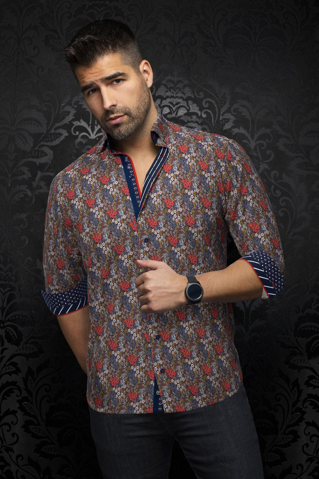 CHEMISE | MORRIS, Red Multi