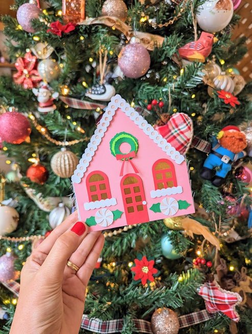 Coffret Cadeau Mini Piñata Maison Rose en Pain d'Épices par Lula Flora - La Braderie de Mode Québécoise en Ligne