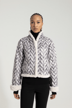 Doudoune courte TALIA - Crème par Nadya Toto - La Braderie de Mode Québécoise en Ligne