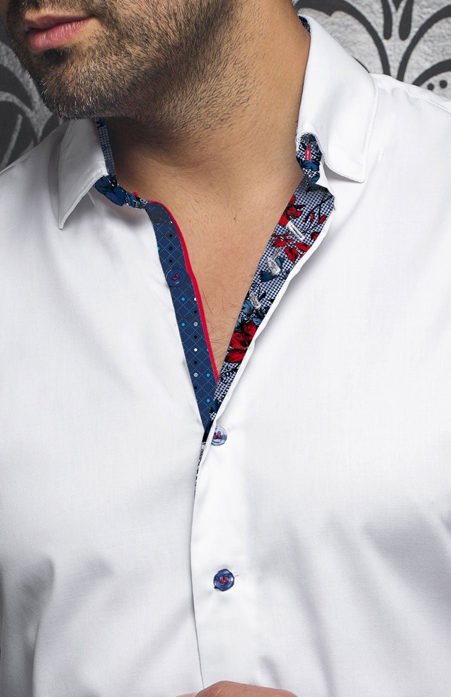 CHEMISE  | MC QUEEN, White / Blue