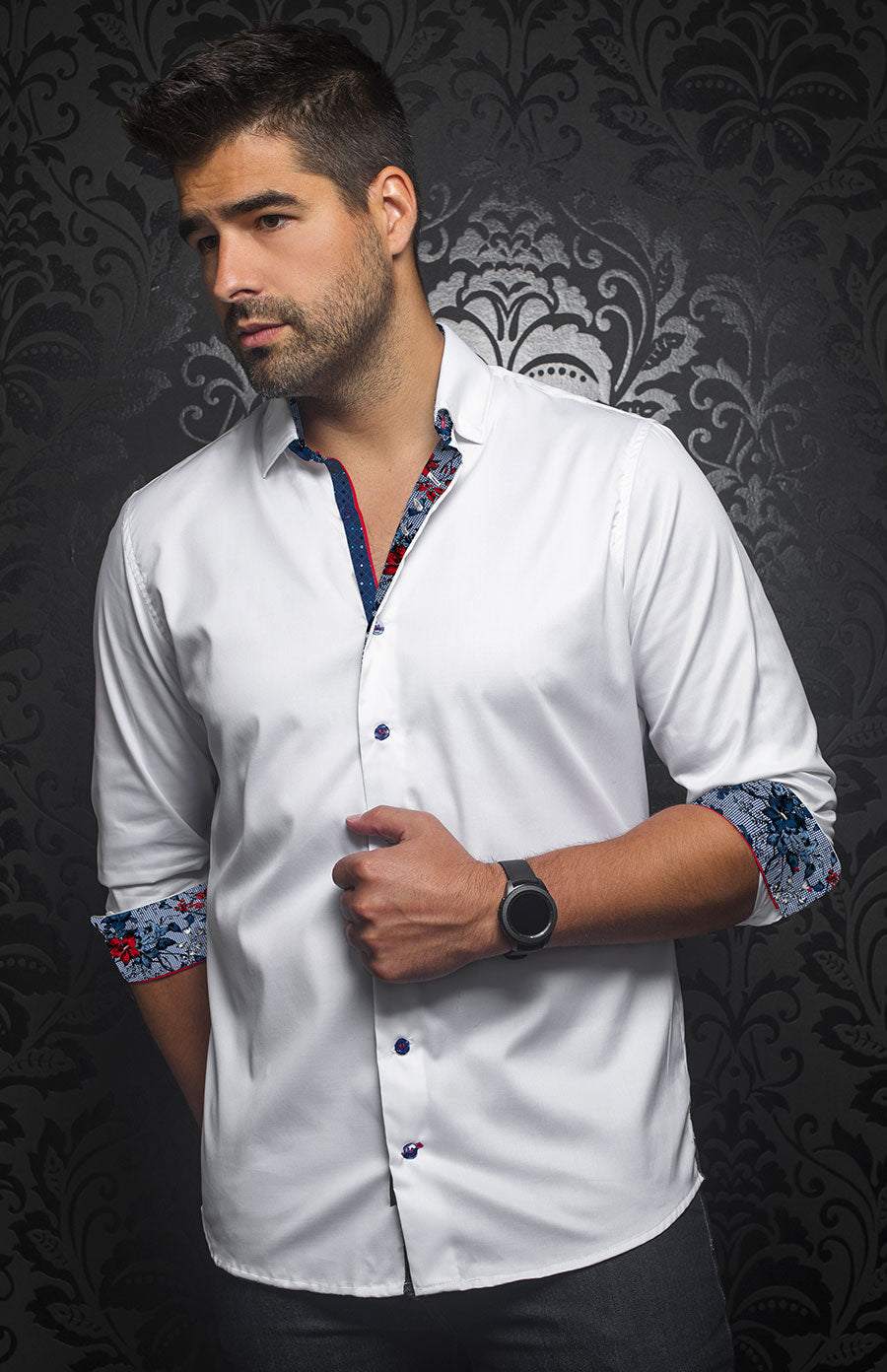 CHEMISE  | MC QUEEN, White / Blue