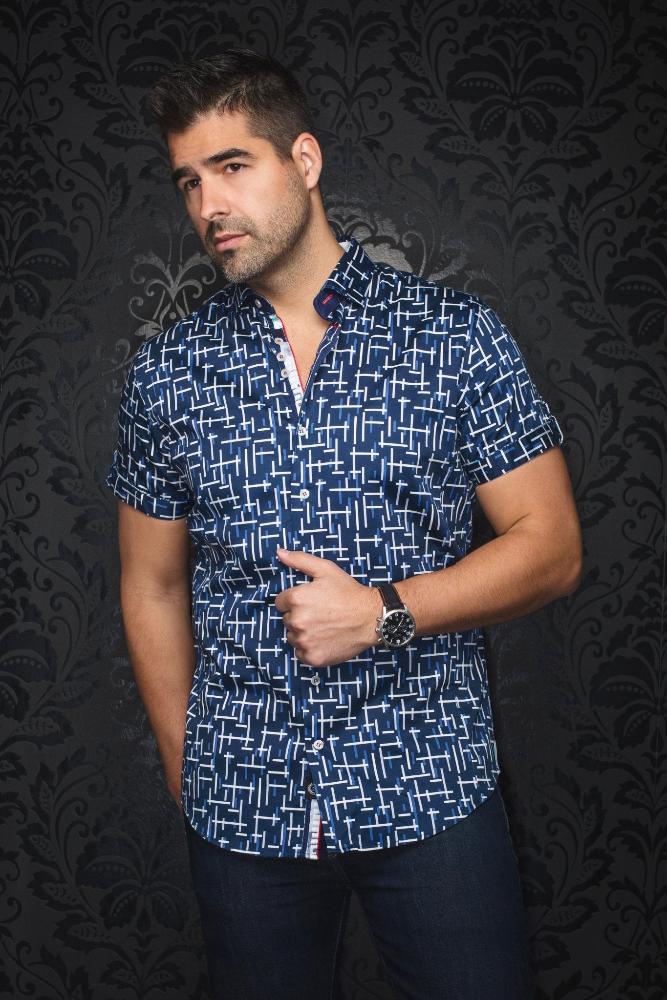 Manches Courtes | COLTON, Navy Blue
