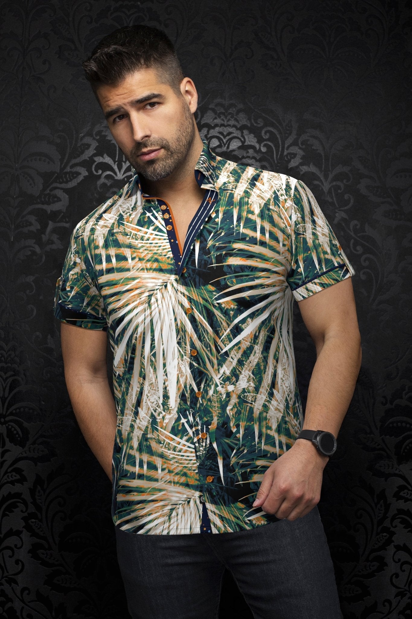 MANCHES COURTES EXTENSIBLE | CAMERON, Navy Stone
