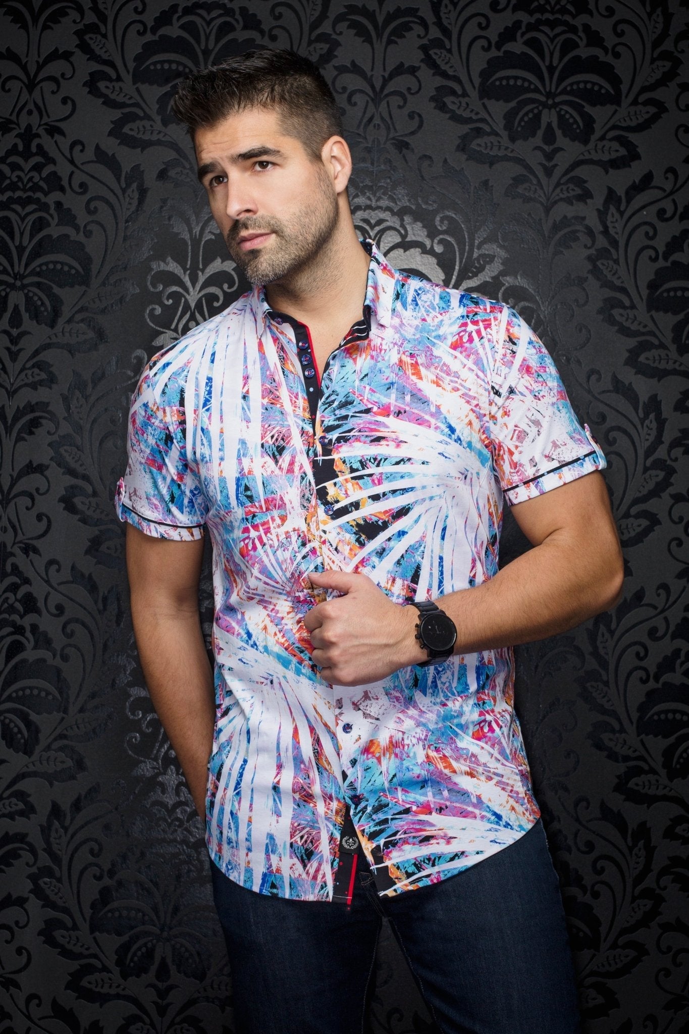 MANCHES COURTES EXTENSIBLE | CAMERON, White Multi