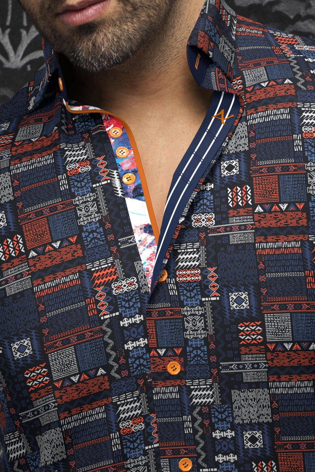 MANCHES COURTES EXTENSIBLE | FINLAY, Navy Orange