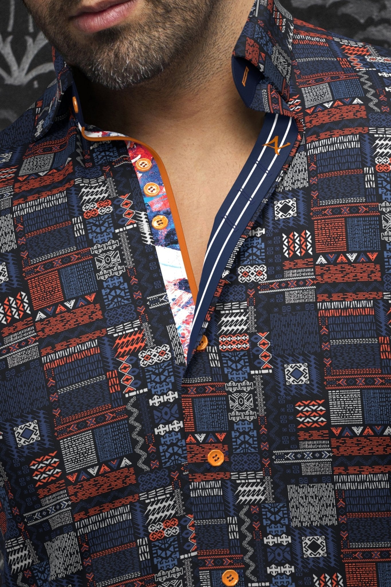 MANCHES COURTES EXTENSIBLE | FINLAY, Navy Orange
