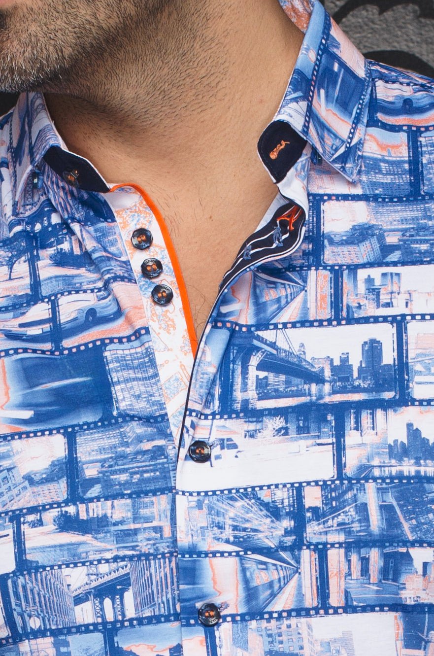 MANCHES COURTES EXTENSIBLE | MEDFORD, Blue Orange