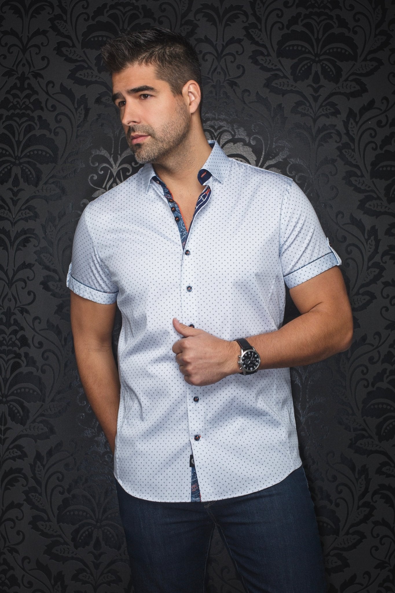 Manches Courtes | FARO, White Blue