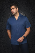 Manches Courtes Flat Collar | WAIKIKI, Blue