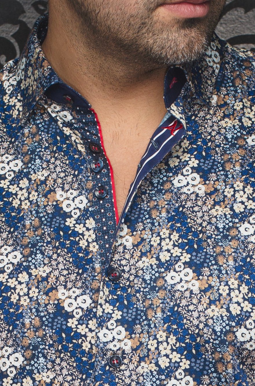 Manches Courtes | MORRIS, Navy Tobacco