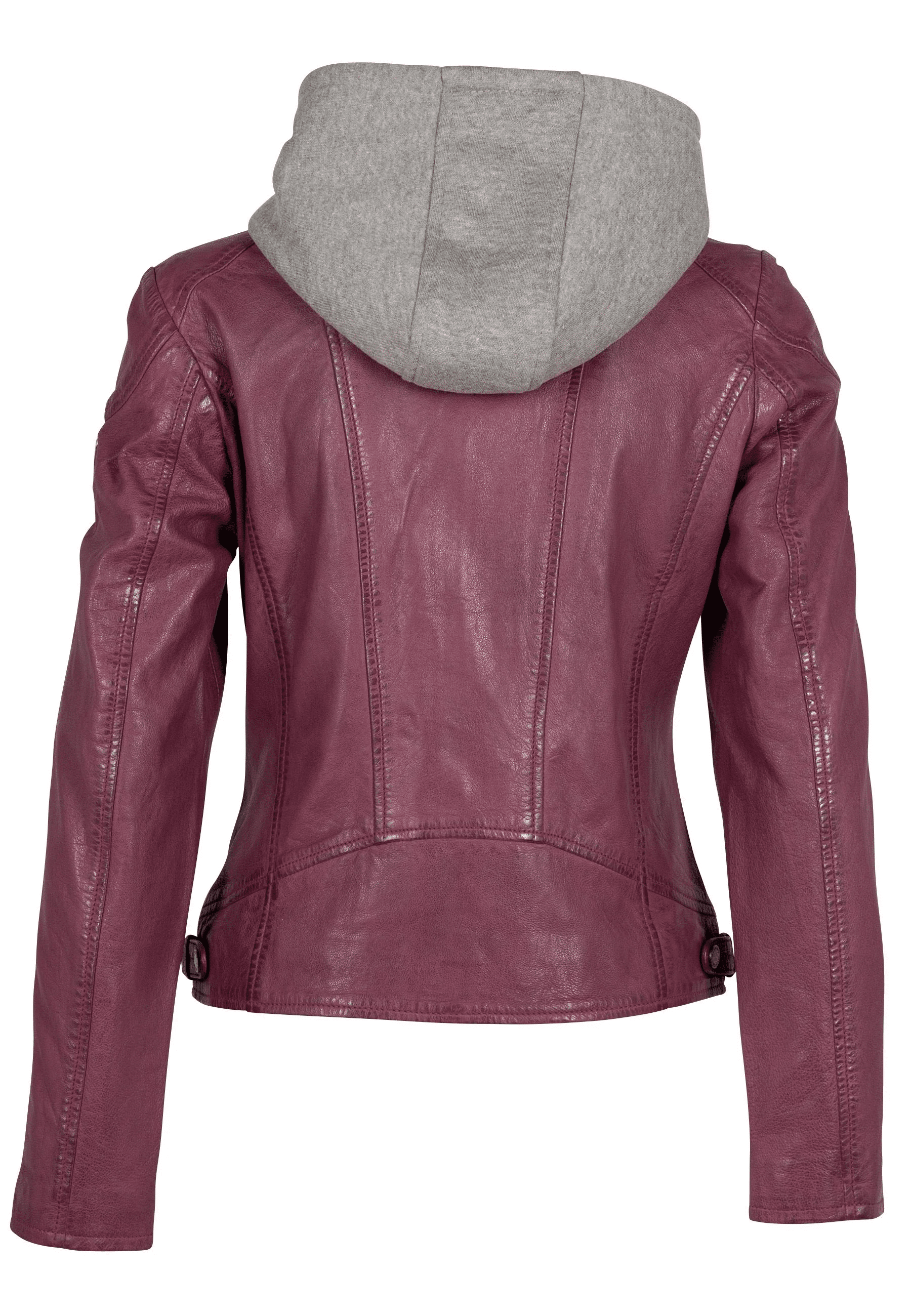 MANTEAU CUIR FEMME - ALLICE RF - Dark Pink - La Braderie de Mode Québécoise en Ligne