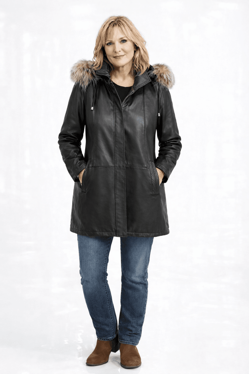 Manteau en Cuir - Femme - La Braderie de Mode Québécoise en Ligne