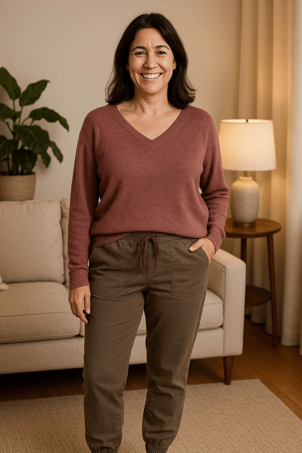 Pantalon Kaki par Les Choix de Gaby - La Braderie de Mode Québécoise en Ligne