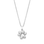Paw Necklace – Stainless Steel with Sparkling CZ Pendant - La Braderie de Mode Québécoise en Ligne