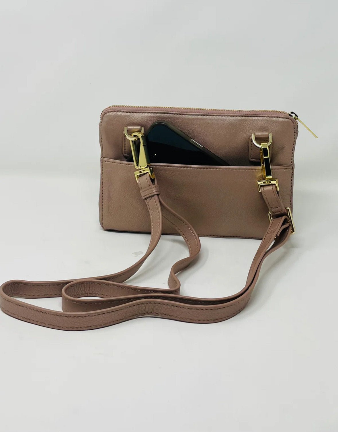 Petit sac à main - portefeuille en Cuir véritable, CARMEN par Annick - Levesque - La Braderie de Mode Québécoise en Ligne