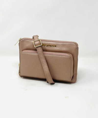 Petit sac à main - portefeuille en Cuir véritable, CARMEN par Annick - Levesque - La Braderie de Mode Québécoise en Ligne