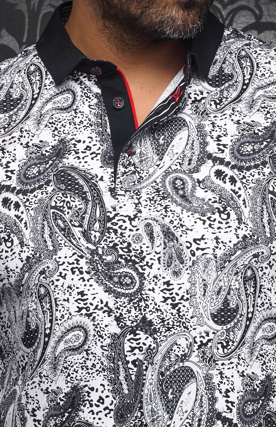 Polo | AHMOSIS, White / Black