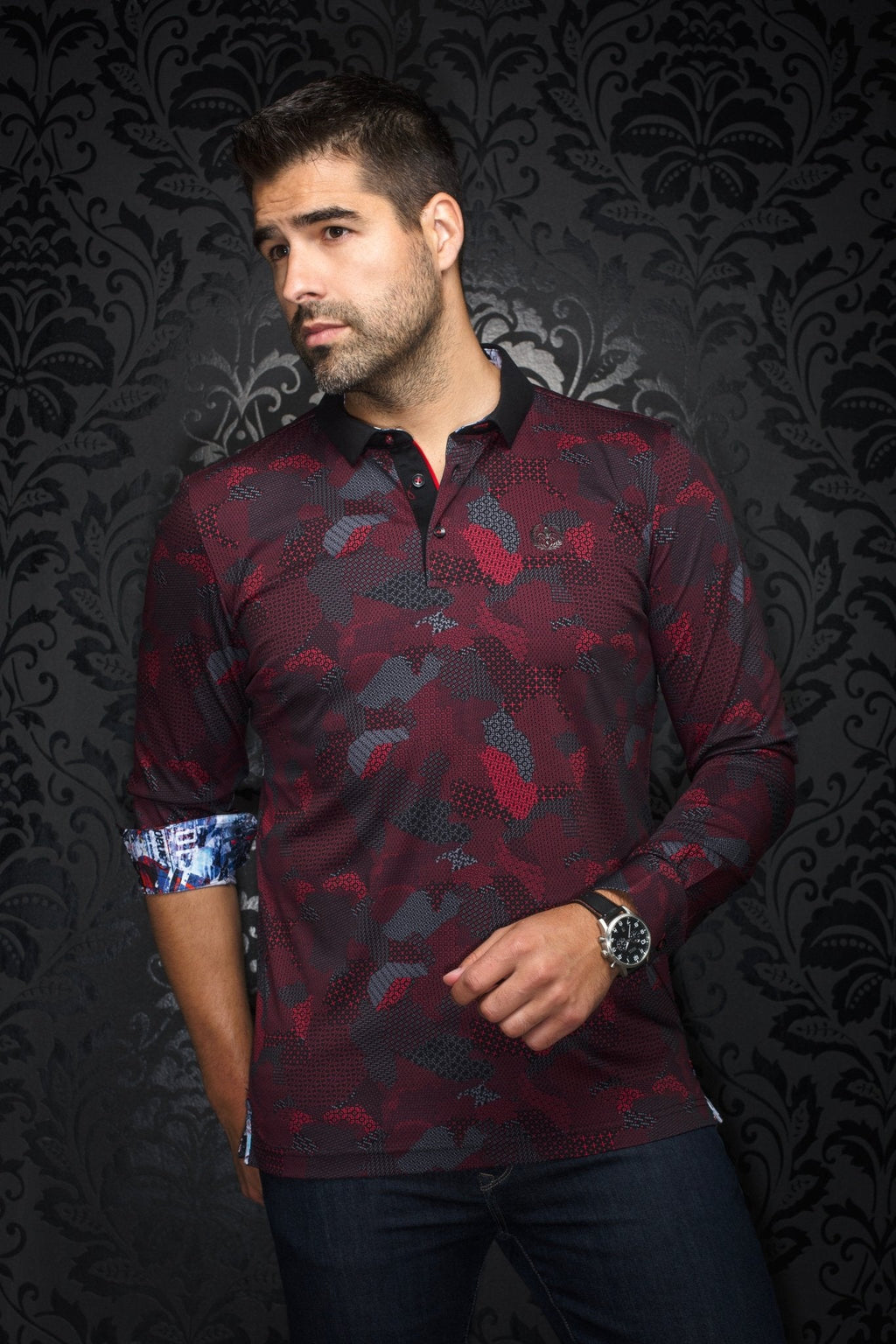 POLO MANCHES LONGUES | FRONTENAC, Red