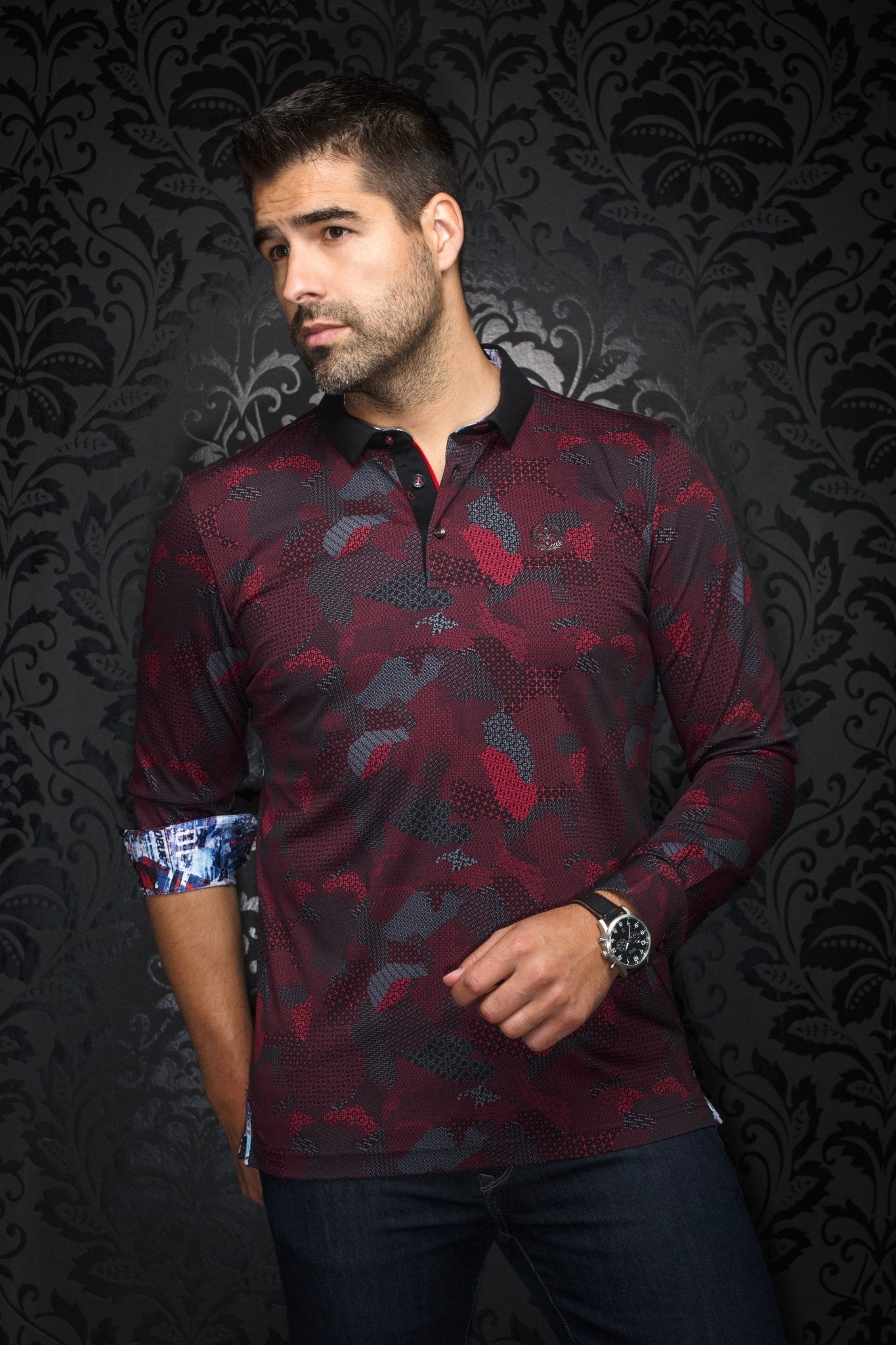 POLO MANCHES LONGUES | FRONTENAC, Red