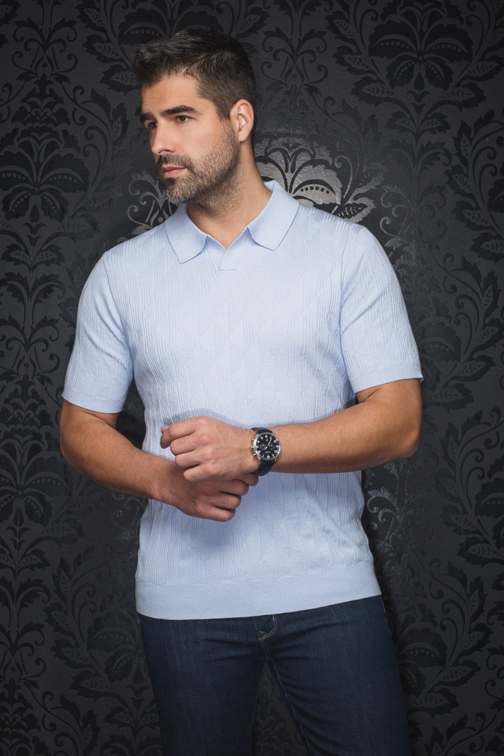 POLO TRICOT | LOWICK, Light Blue