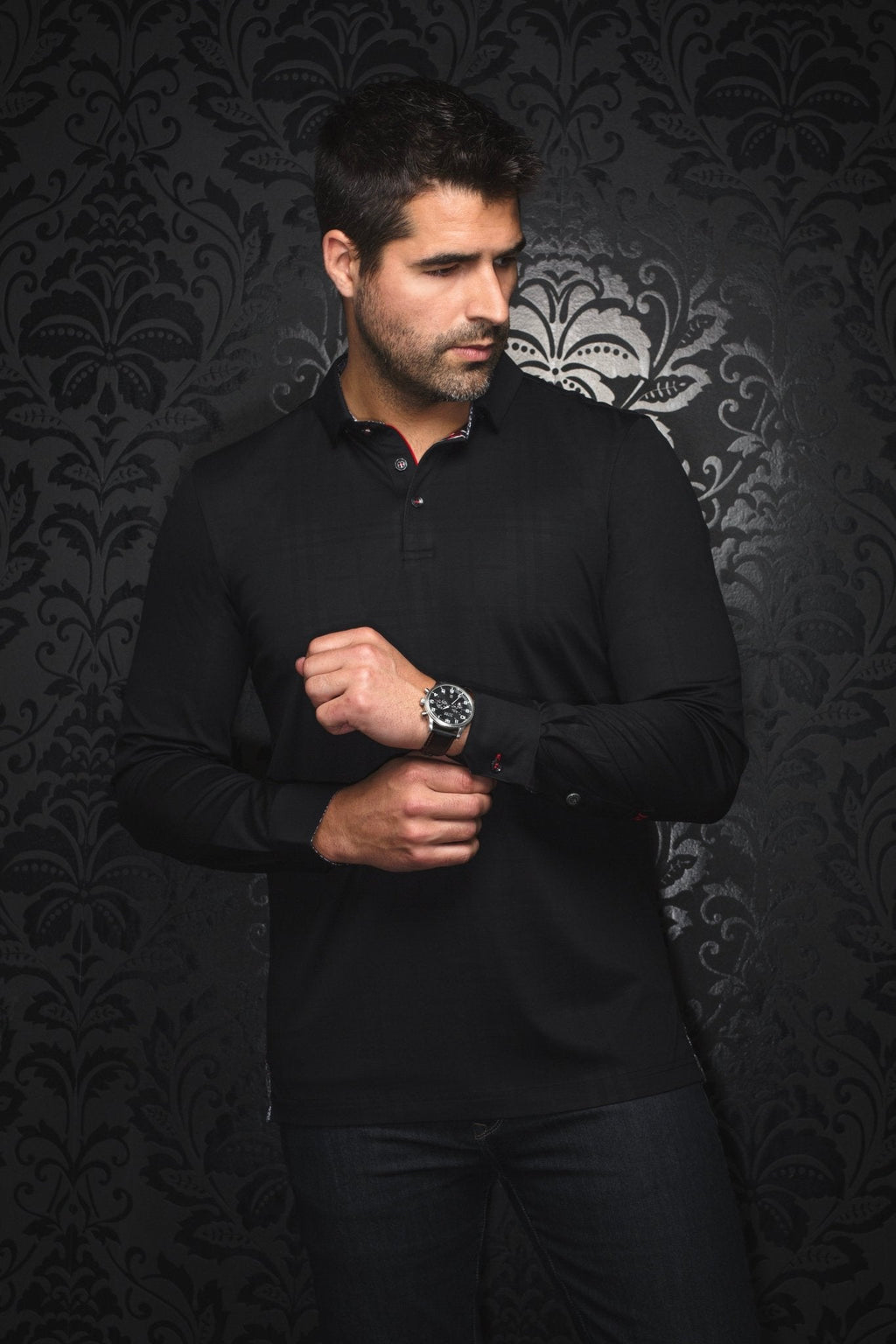 POLO MANCHES LONGUES | CHELSEA, Black