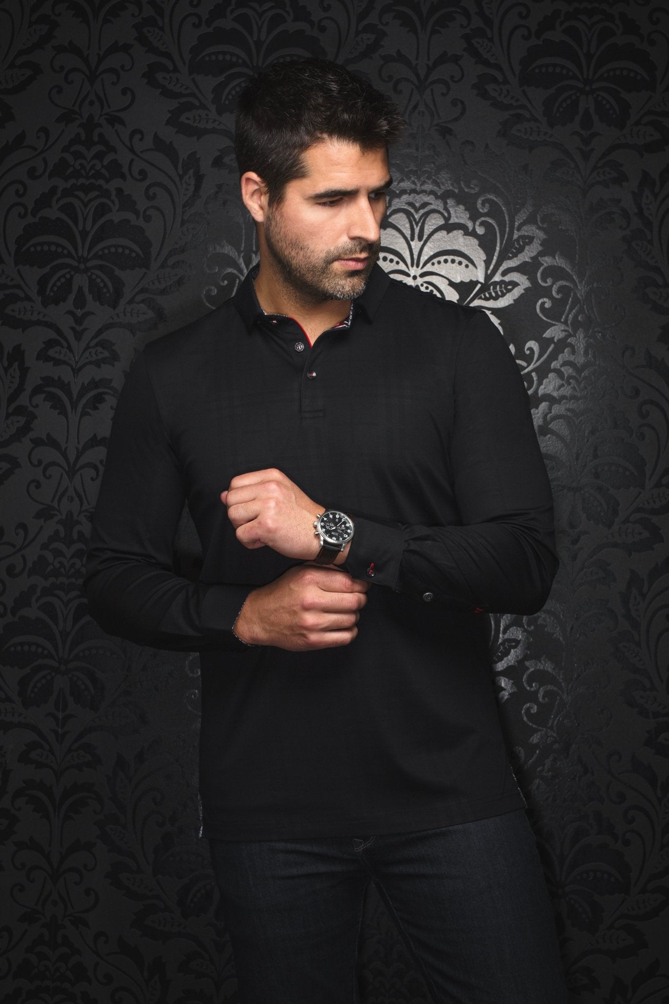 POLO MANCHES LONGUES | CHELSEA, Black