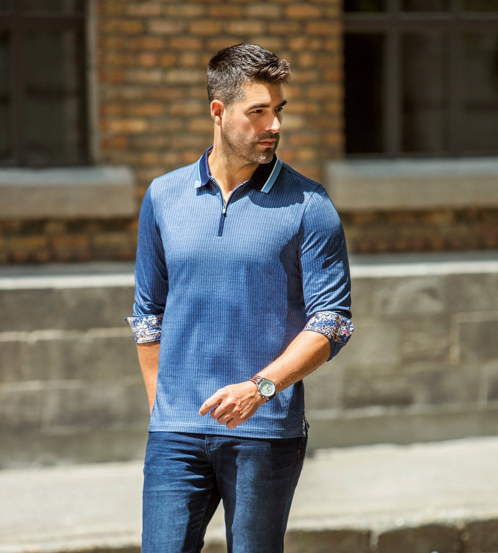 POLO MANCHES LONGUES | FEDERICO, Blue