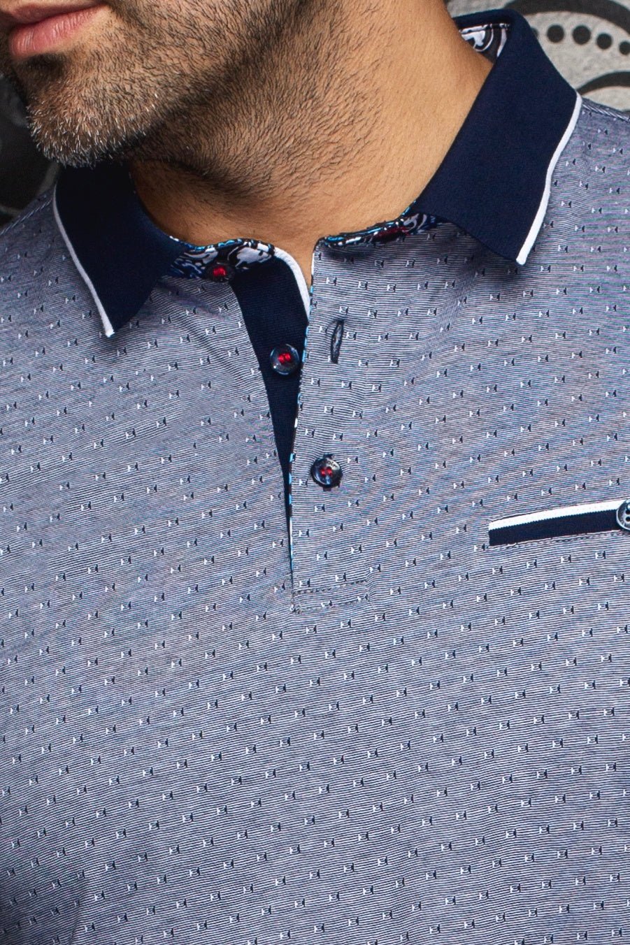 POLO MANCHES LONGUES | VERNER, Navy White