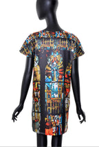 Robe│Tunique satinée no.364 - Notre Dame - La Braderie de Mode Québécoise en Ligne