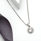 Silver Halo Necklace – Stainless Steel with Swarovski Crystals, Gift - Ready - La Braderie de Mode Québécoise en Ligne