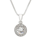 Silver Halo Necklace – Stainless Steel with Swarovski Crystals, Gift - Ready - La Braderie de Mode Québécoise en Ligne
