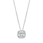 Solitaire Necklace – Stainless Steel with Sparkling CZ Pendant - La Braderie de Mode Québécoise en Ligne
